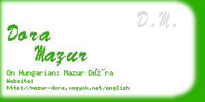 dora mazur business card